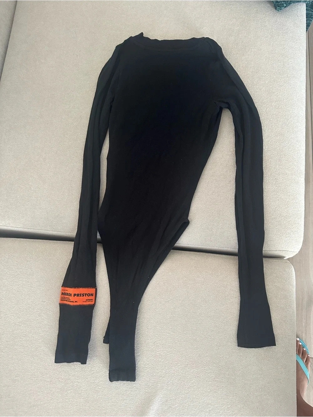 Black Long-Sleeve women’s Bodysuit - Brand Not Visible